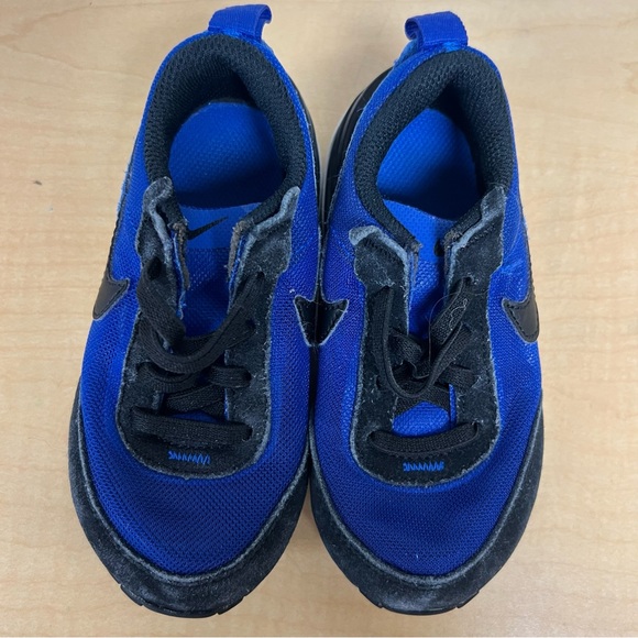 Nike Waffle One Kids Black and Blue Sneakers Size 8 - Picture 2 of 8